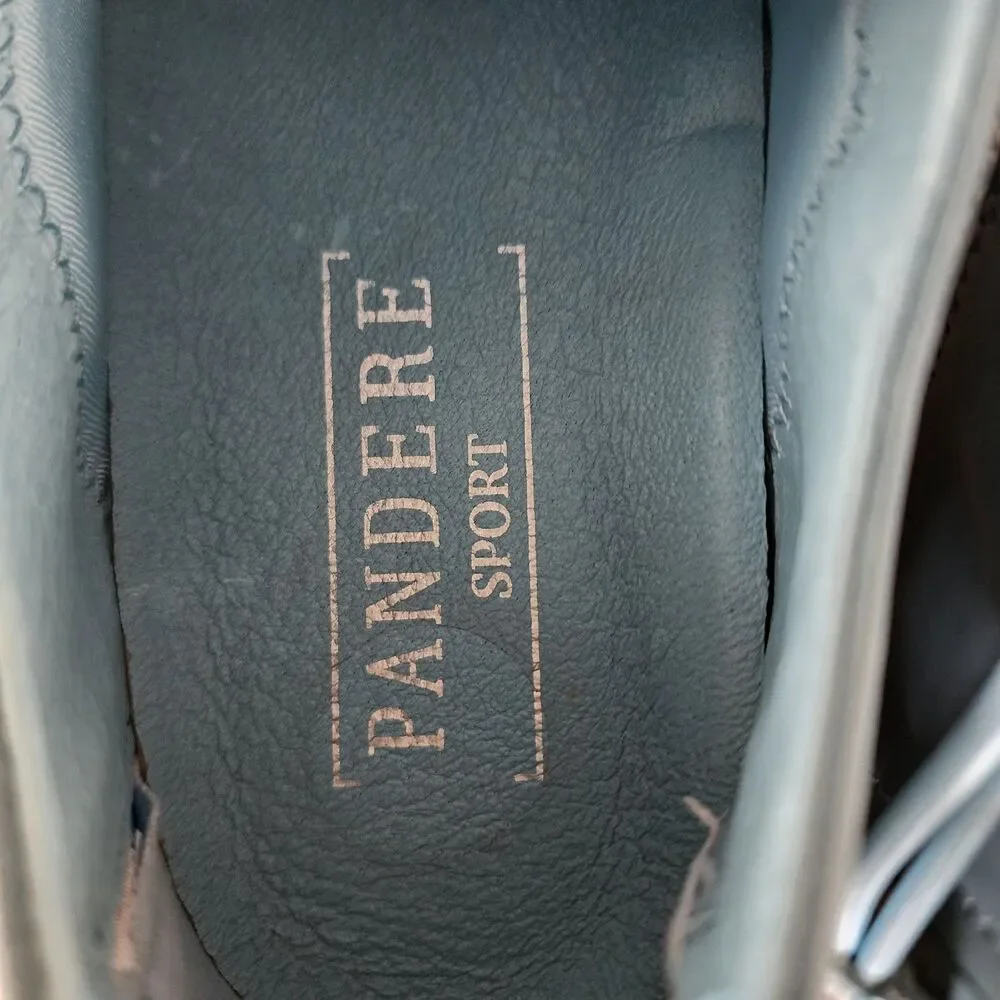 Pandere Barista Blue Leather Comfort Shoes Women’s 10 W Adjustable Swollen Feet
